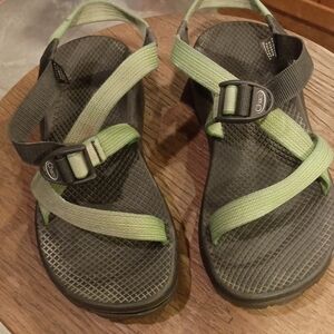 Chaco Womens Black and Green Sandals